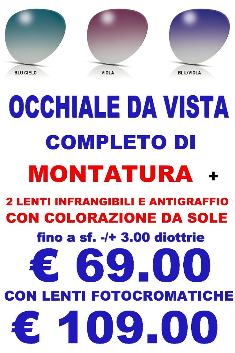 Offerta Occhiali da vista con lenti fotocromatiche promozione Pianeta Occhio Ottica Roma