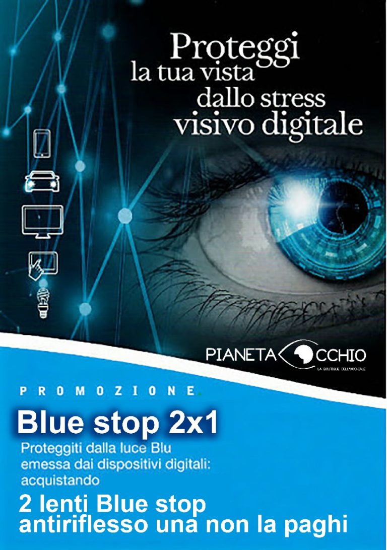 promozione lenti luce blu antiriflesso Pianeta Occhio ottica Roma